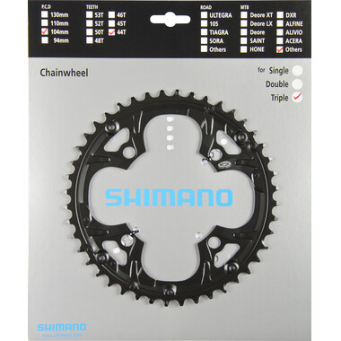 SHIMANO DEORE FC-M480 Chainring 4 Bolts 104mm Compatible with Chain Protection Black 0